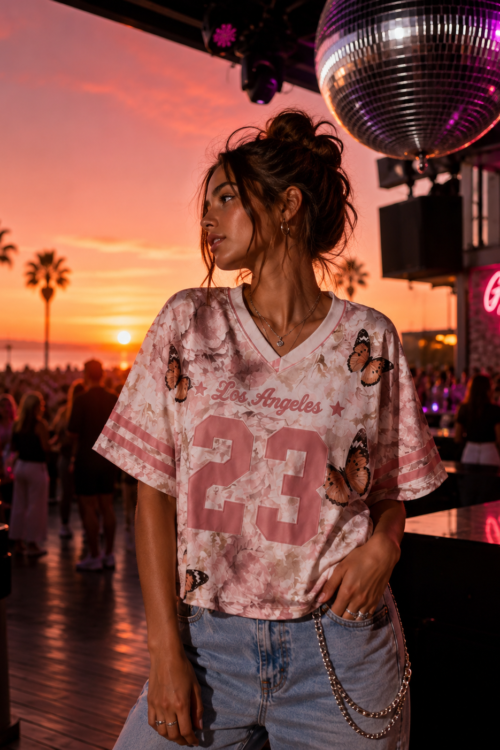 maglia football sport street wear ragazza Los Angeles 23